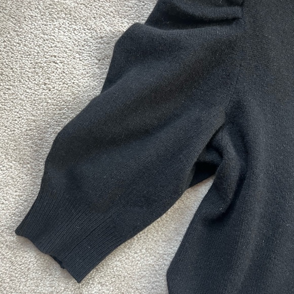 Frame 100% Cashmere Puffed Sleeve Sweater, V Neck - Picture 5 of 9